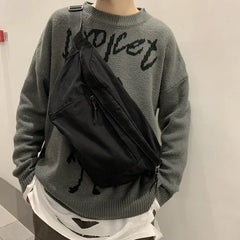 Large Capacity Nylon Waist Pack Unisex Street Harajuku Bag