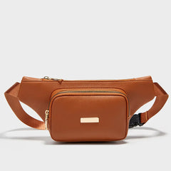 Large Capacity Women's Waist Bag Double Zipper Messenger Camera Bag