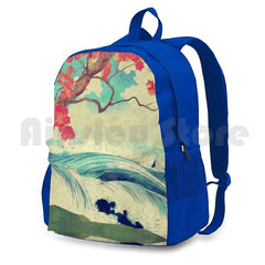 Outdoor Hiking Backpack Waterproof Camping Travel Ocean Shore