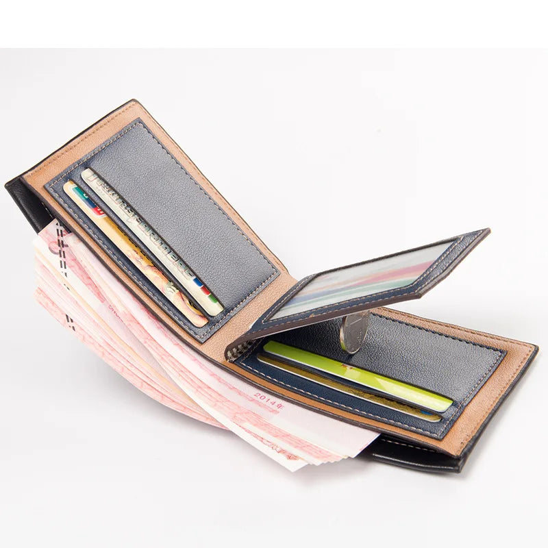 Men's Short Embossed Wallet Thin Purse