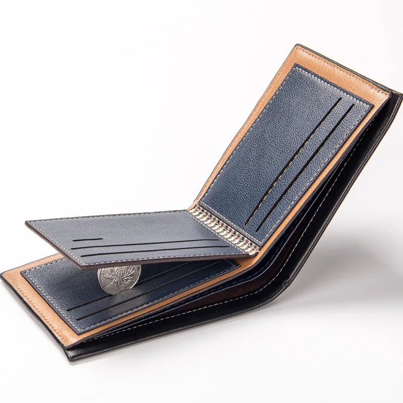 Men's Short Embossed Wallet Thin Purse