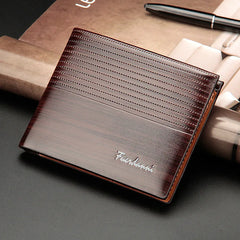 Men's Short Embossed Wallet Thin Purse