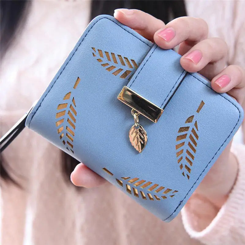 Small Leather Zipper Purse Women's Wallet Slim Dollar Money Coin Pouch