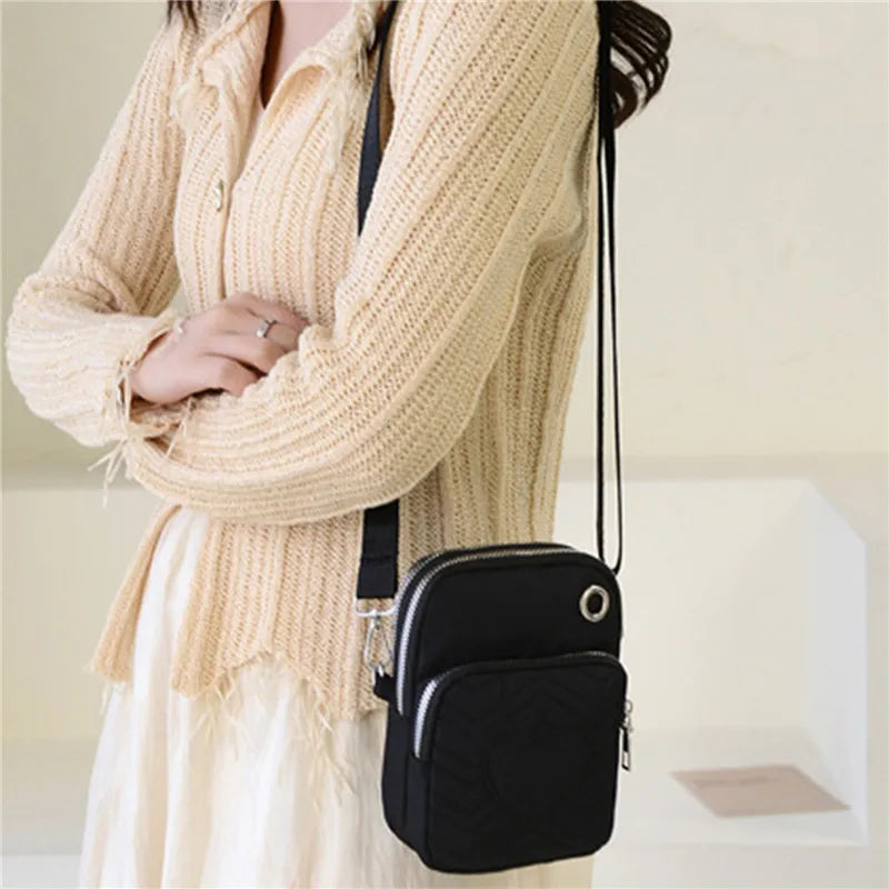 Women Heart PU Phone Clutch Shoulder Bag Ladies Purse Messenger Bags
