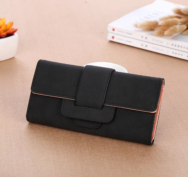 Scratch-resistant Leather Women's Clutch Wallet