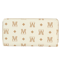 Women's Long Zipper Handbag Letter Print Wrist Band Phone Bag