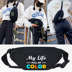Letter Print Waist Bag Fanny Pack Harajuku Style Women Belt Bag