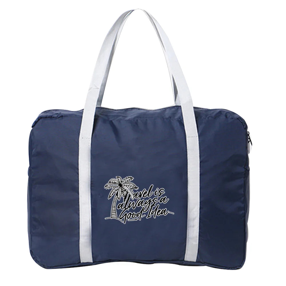 Waterproof Printed Travel Bags Nylon Unisex Large Capacity
