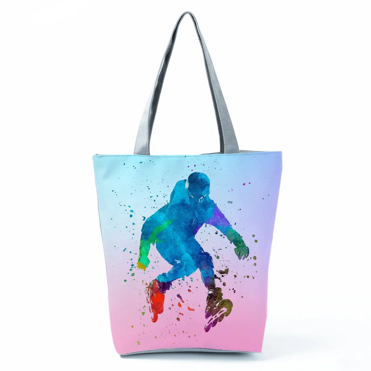 Watercolor Ballet Dancer Art Print Shopping Bags Girls Gymnast Women Handbags