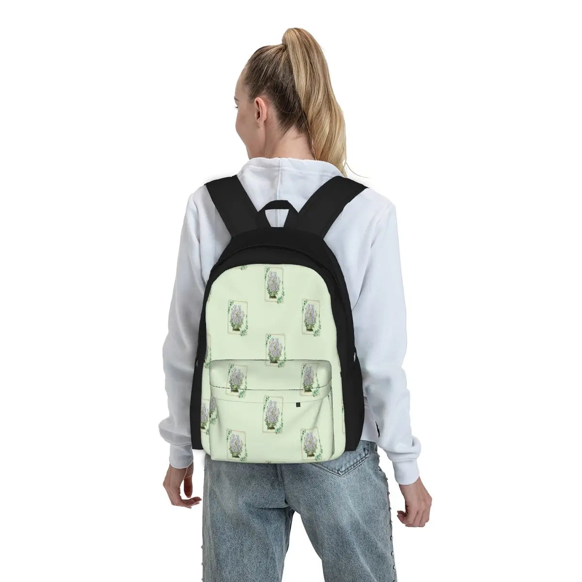 Watercolor Flowers Backpacks Men's and Women's School Bag