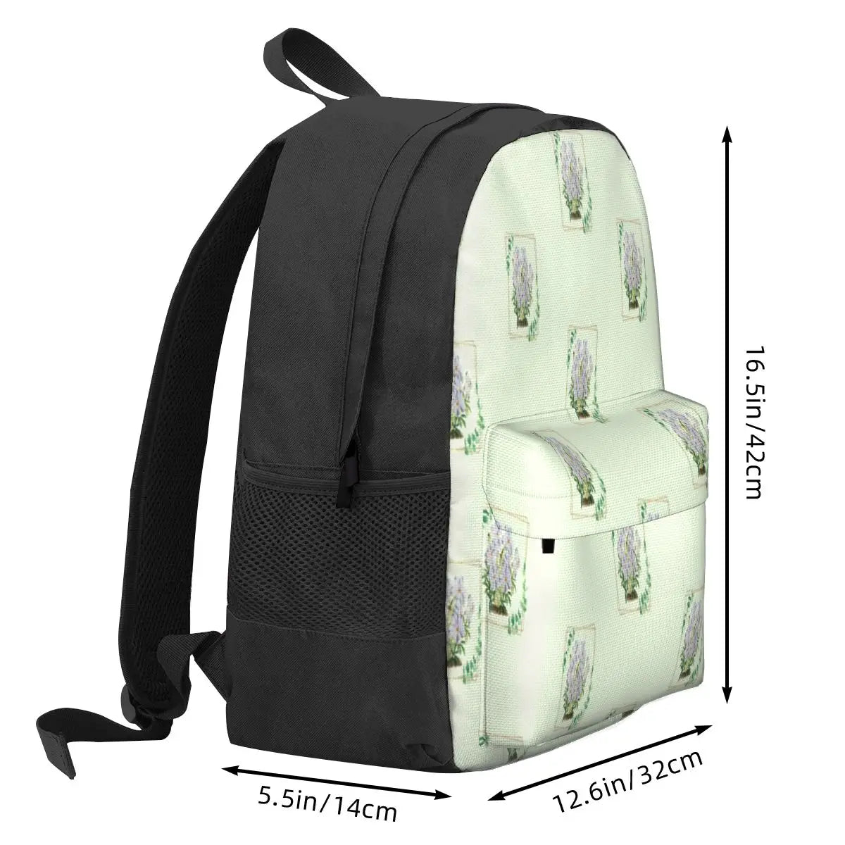 Watercolor Flowers Backpacks Men's and Women's School Bag