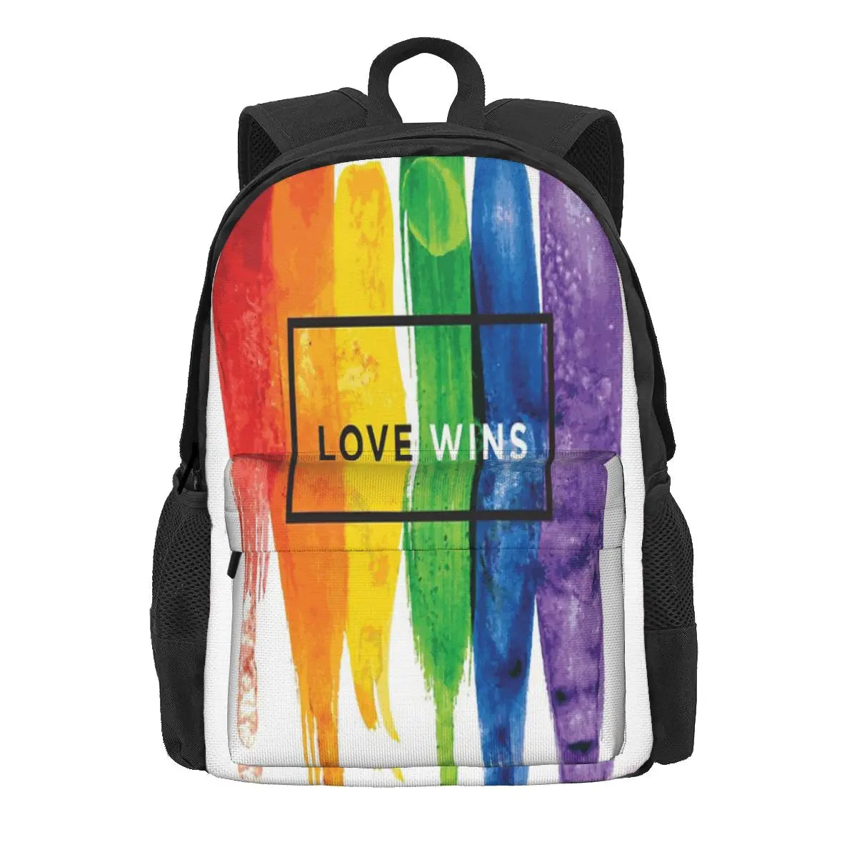 Watercolor Lgbt Love Wins Backpacks Men's Women's Plain Girls