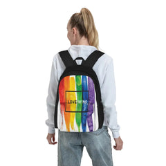 Watercolor Lgbt Love Wins Backpacks Men's Women's Plain Girls
