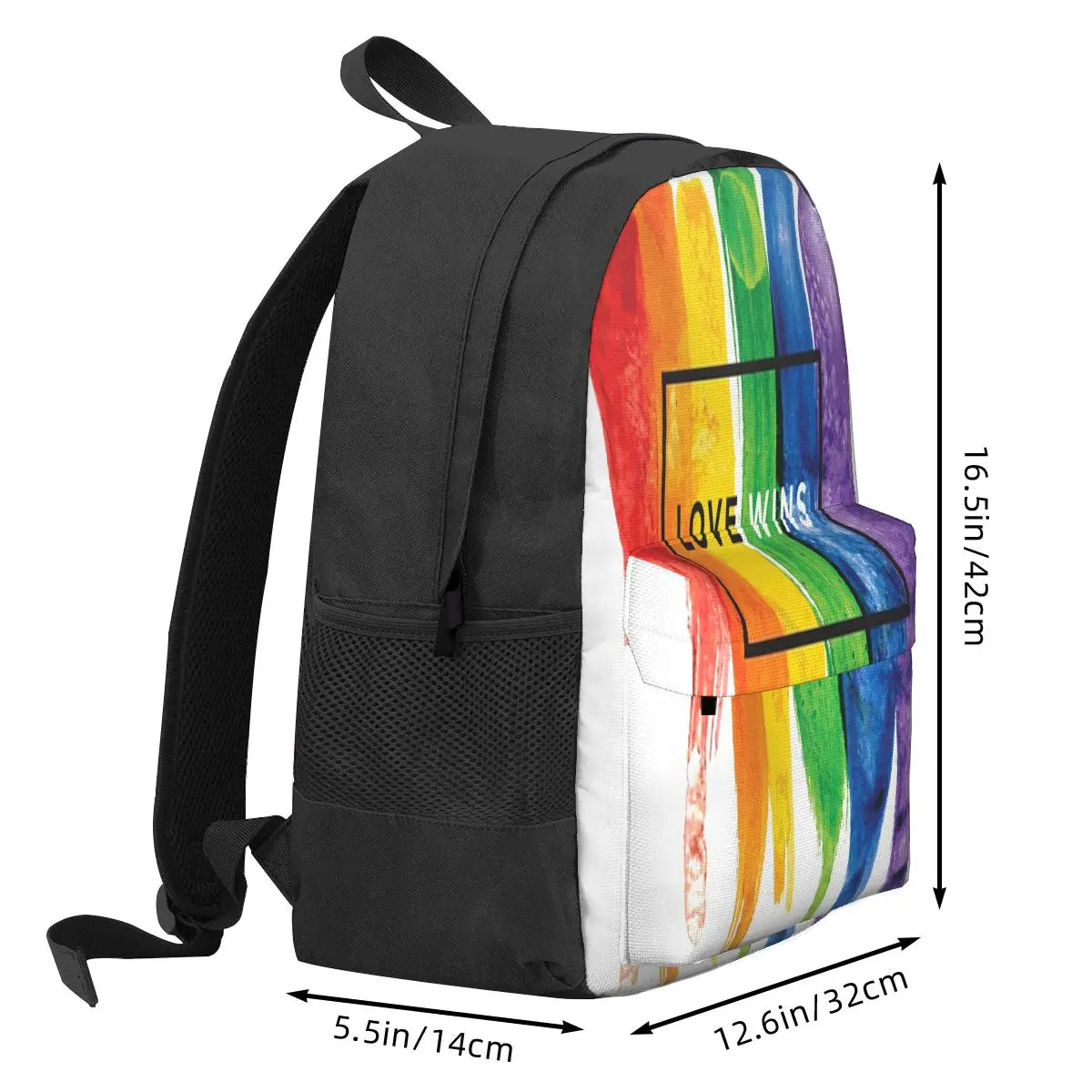 Watercolor Lgbt Love Wins Backpacks Men's Women's Plain Girls