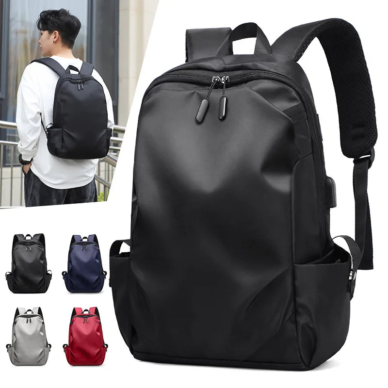 Waterproof Backpack Men School Bag Laptop Bag USB Charging Business Backpacks