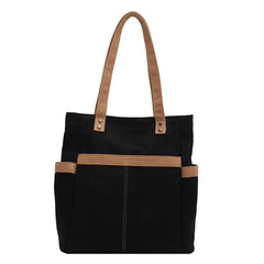Waterproof Canvas Messenger Bag Large Capacity Student Tote Bag