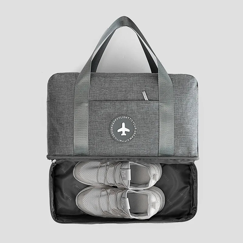 Waterproof Large Travel Bag with Shoe Bag Duffle Bag