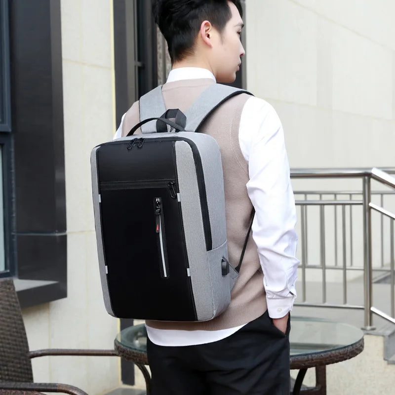 Waterproof Business Backpack Men USB School Backpacks 15.6 Inch Laptop