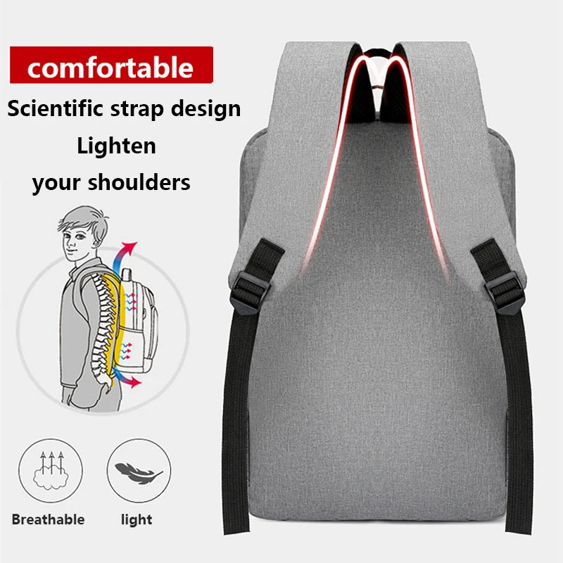 Waterproof Business Backpack Men USB School Backpacks Laptop