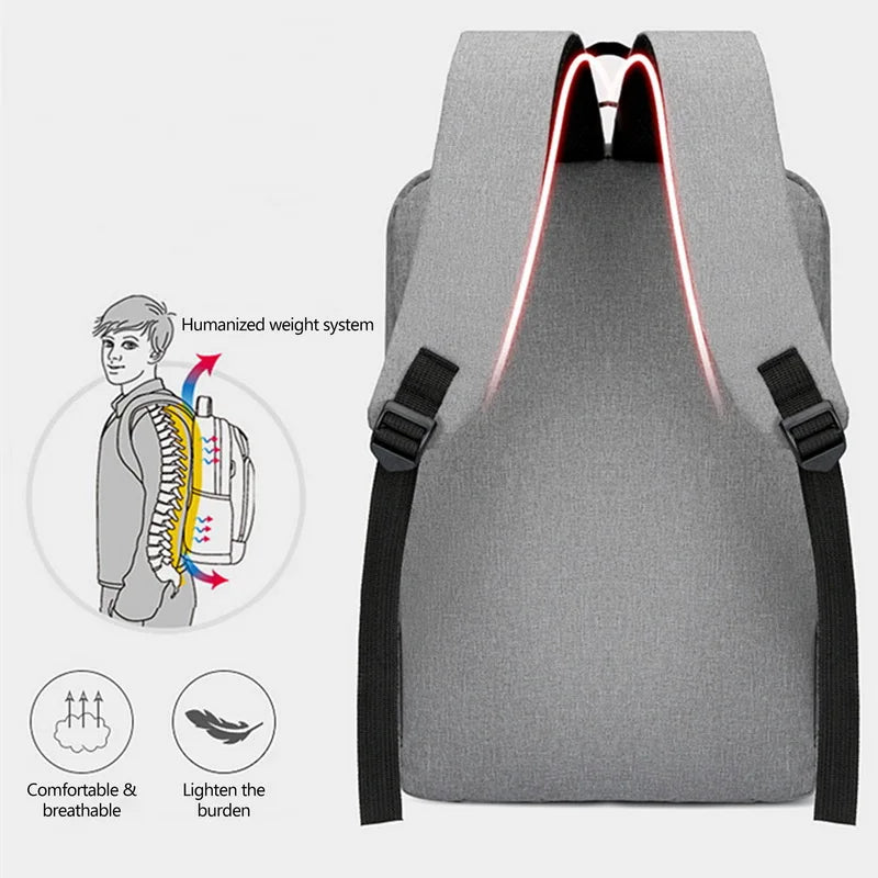 Waterproof Business Backpack USB School 15.6" Laptop