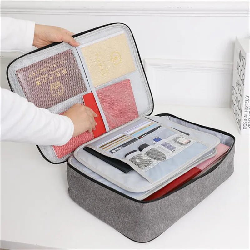 Waterproof Business Briefcase Bag Organizer Oxford Men Document Holder