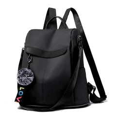 Waterproof Casual Women Backpack Purse Anti-theft Rucksack Mochila Hairball