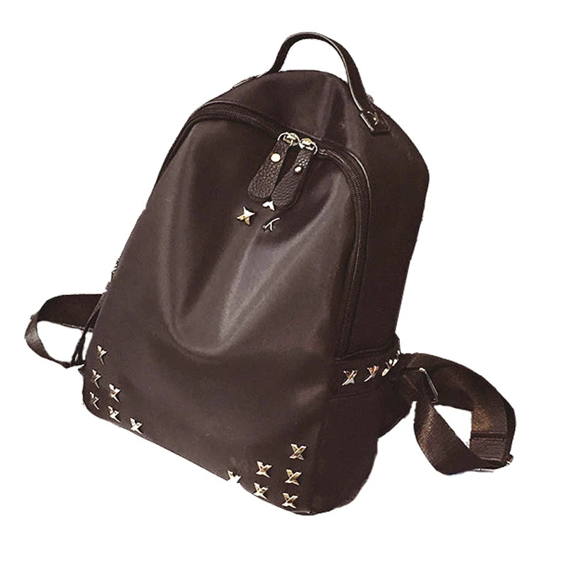 Waterproof Descent Backpack Style WOMEN'S Bag Rivet School Bag