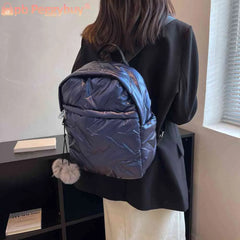 Waterproof Down Cotton School Bags Solid Women Student School Bags
