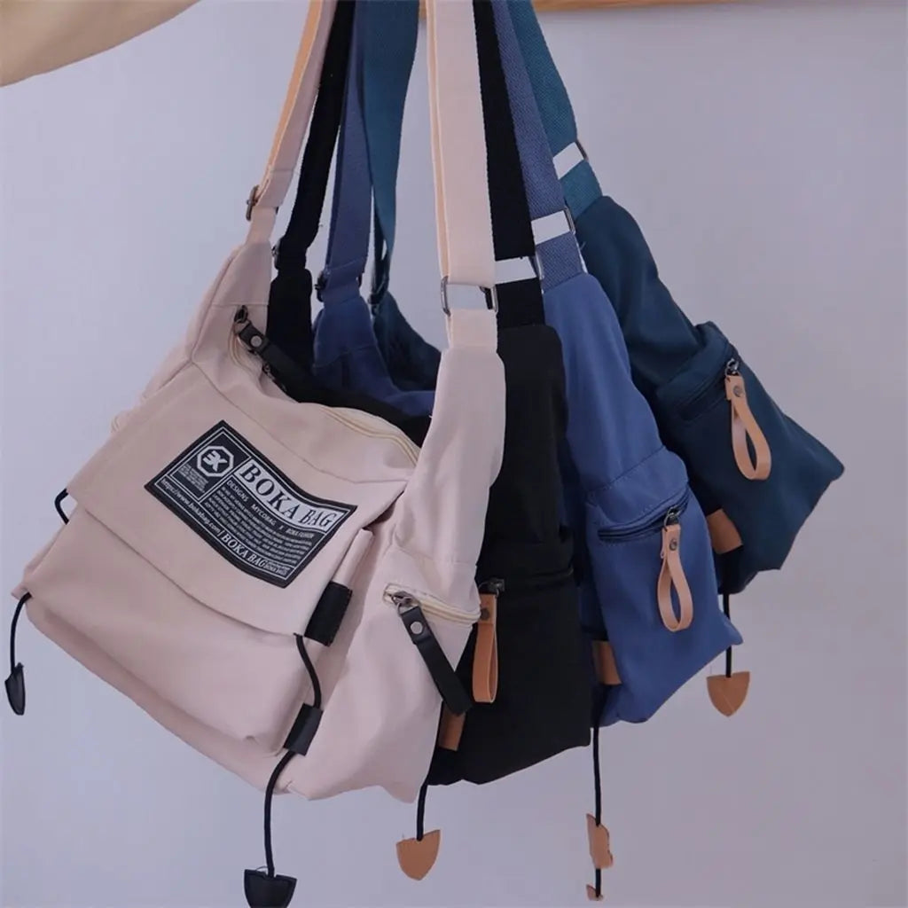 Waterproof Japanese Harajuku Nylon Crossbody Bag Large Capacity Handbag