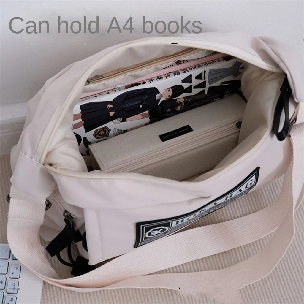 Waterproof Japanese Harajuku Nylon Crossbody Bag Large Capacity Handbag