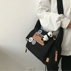 Waterproof Japanese Harajuku Nylon Crossbody Bag Large Capacity Handbag