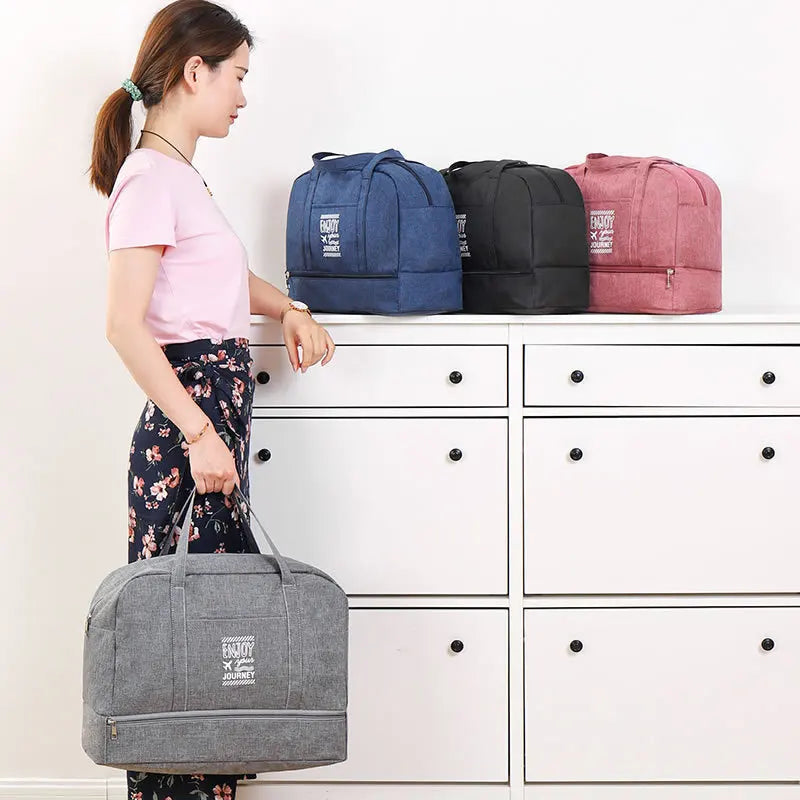 Waterproof Travel Tote Weekend Duffle Pouch Storage Organize Handbag