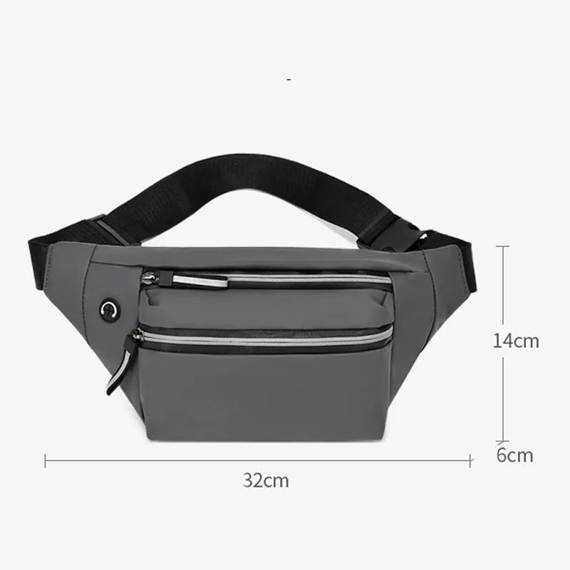 Waterproof Man Waist Bag Chest Pack Sports Crossbody Bag