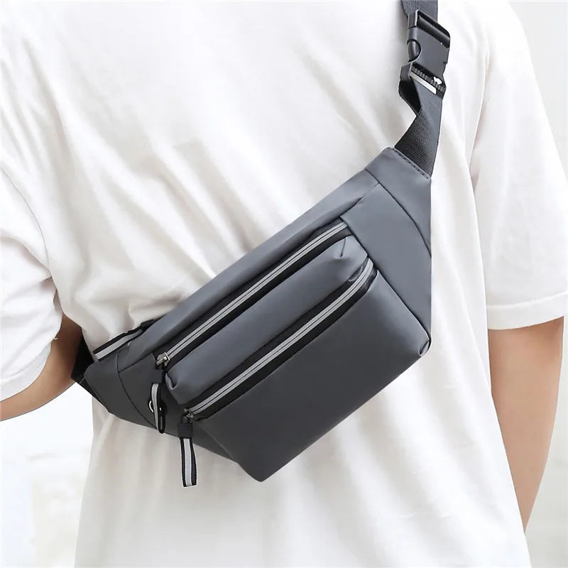 Waterproof Man Waist Bag Chest Pack Sports Crossbody Bag