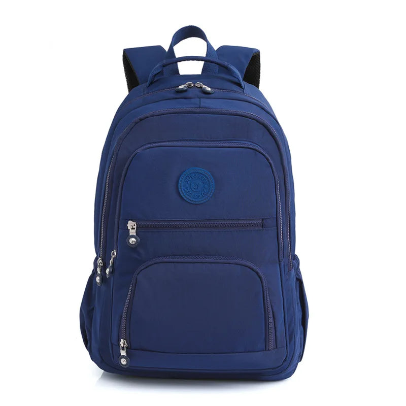 Waterproof Nylon Backpack for Women Travel Bag Large Capacity Rucksack