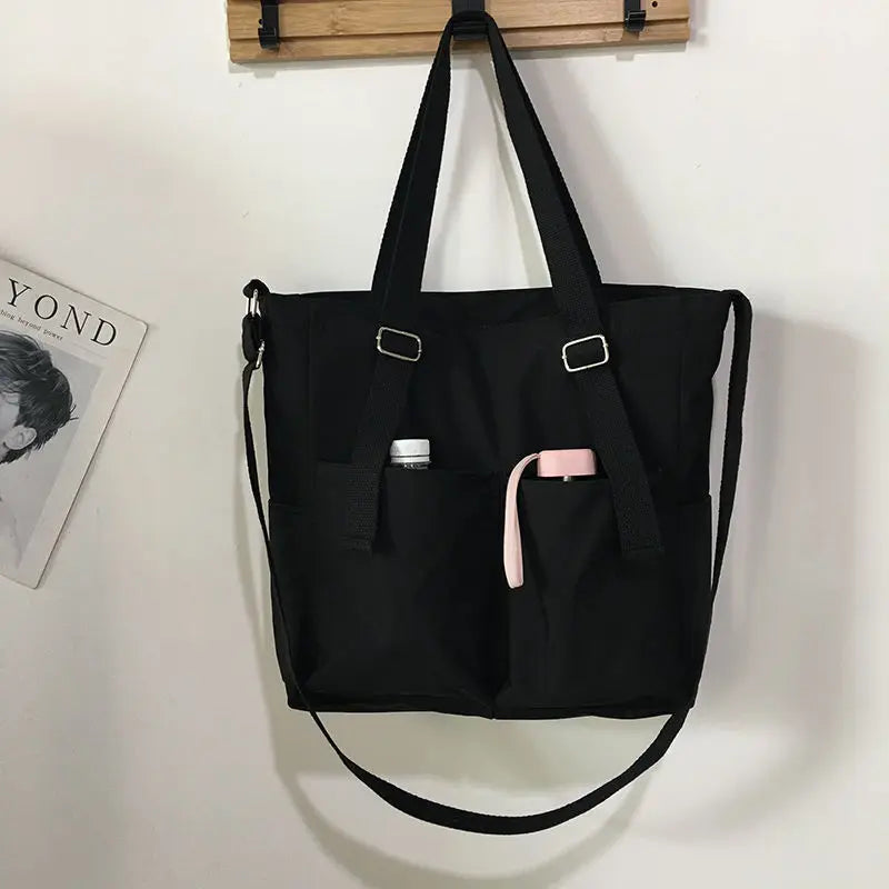 Waterproof Oxford Canvas Girl Shoulder Bucket Bag Female Crossbody Bags