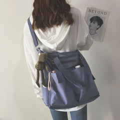 Waterproof Oxford Canvas Girl Shoulder Bucket Bag Female Crossbody Bags