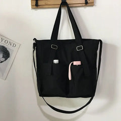Waterproof Oxford Canvas Girl Shoulder Bucket Bag Female Crossbody Bags
