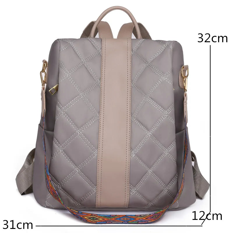 Waterproof Oxford Women Backpack Anti-theft Multifunction