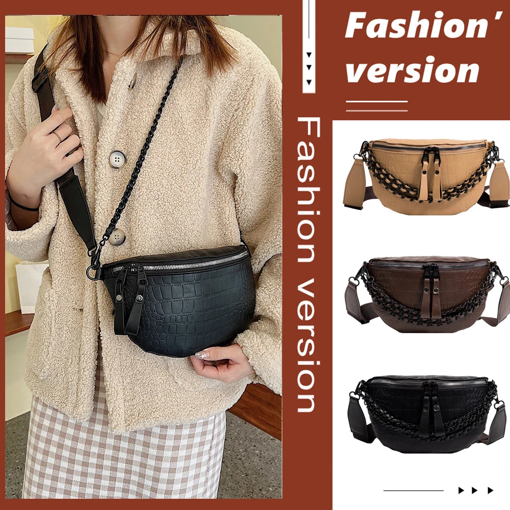 Waterproof PU Pockets Novelty Waist Bag Travel Phone Organizer Fanny Pack