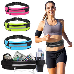 Waterproof Running Waist Bag Canvas Sports Jogging Portable Phone Holder Belt Ba
