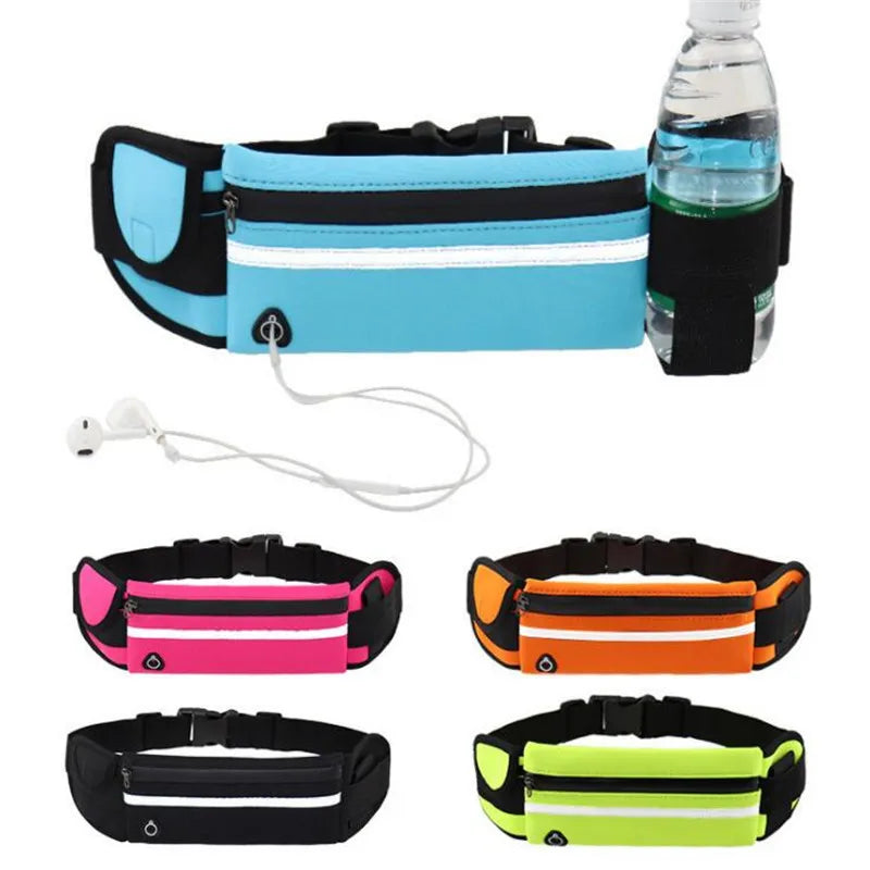 Waterproof Running Waist Bag Canvas Jogging Phone Holder Belt Bag