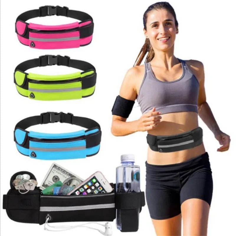 Waterproof Running Waist Bag Canvas Jogging Phone Holder Belt Bag