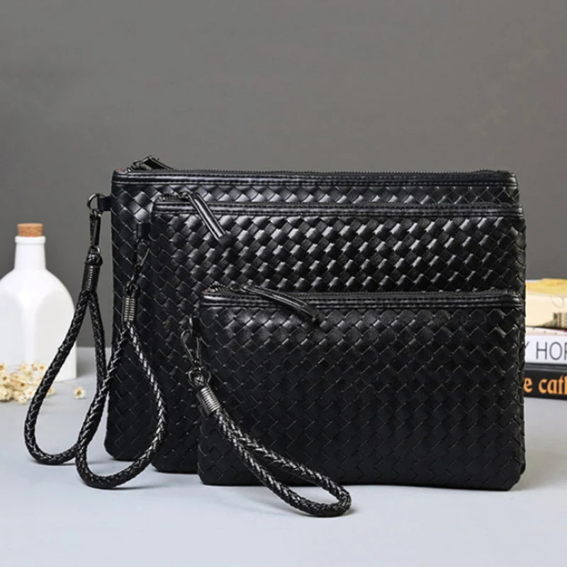 Vintage Leather Business Briefcase Shoulder Bag for Men