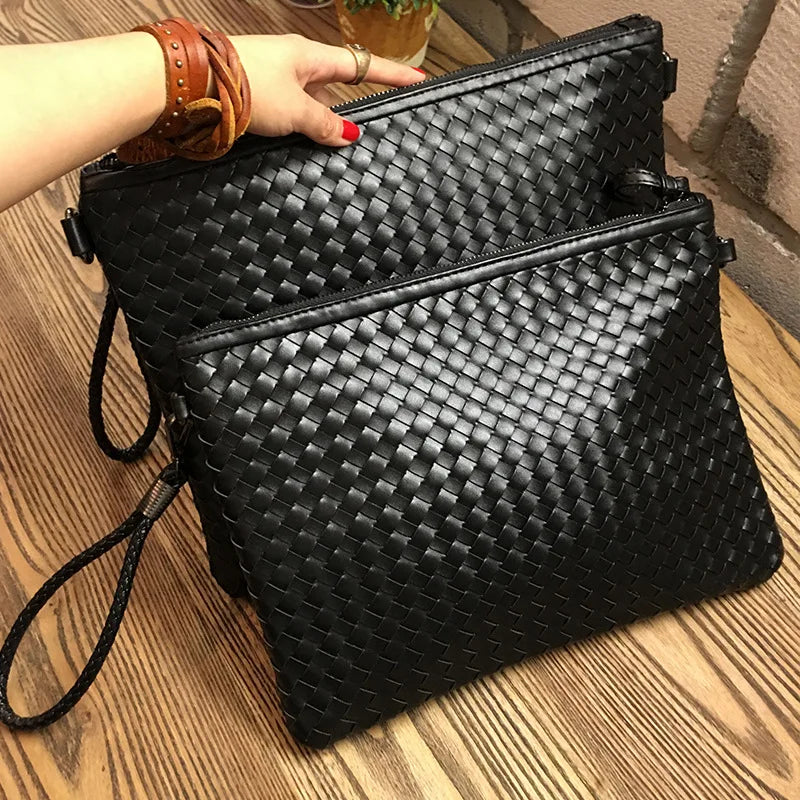 Vintage Leather Business Briefcase Shoulder Bag for Men