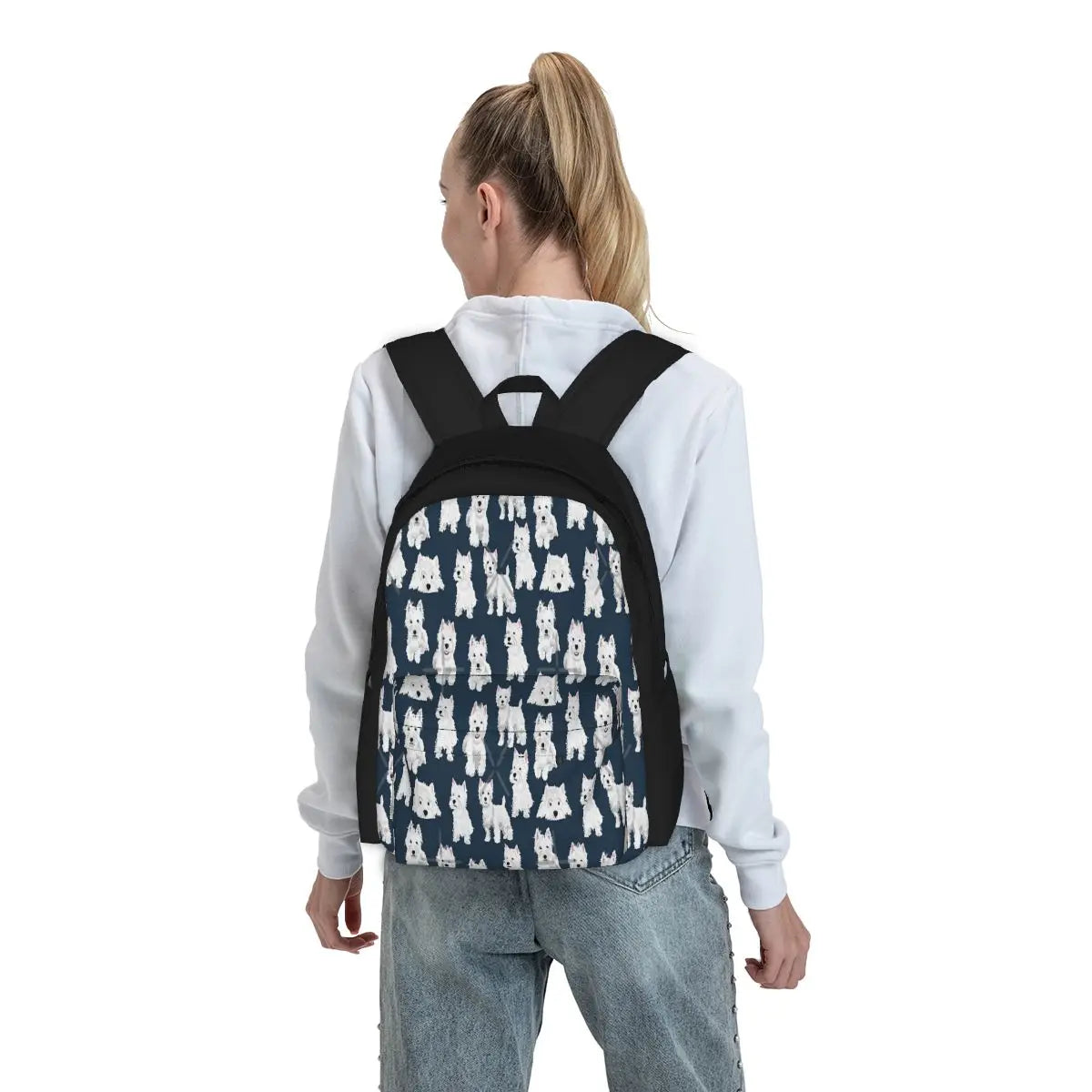 Westie 3 Backpacks Men Women's Bag Women Backpack Men Women's Bag