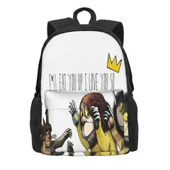 Wild Things Backpacks Men Women Eco-Friendly School Bag