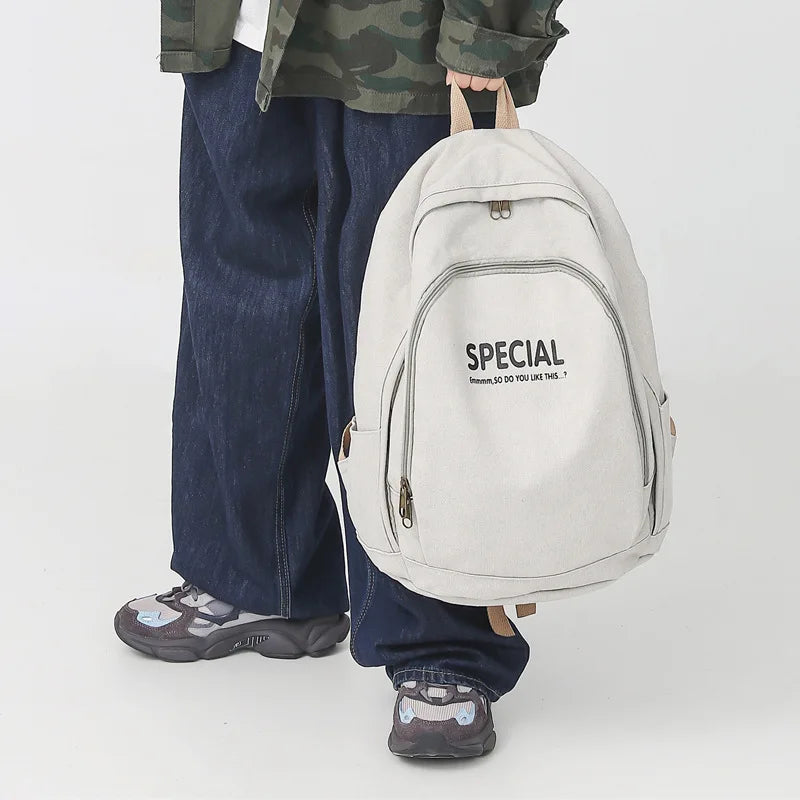 Nylon Women Backpack Anti-Theft Shoulder Bag School Bag Solid School Backapck