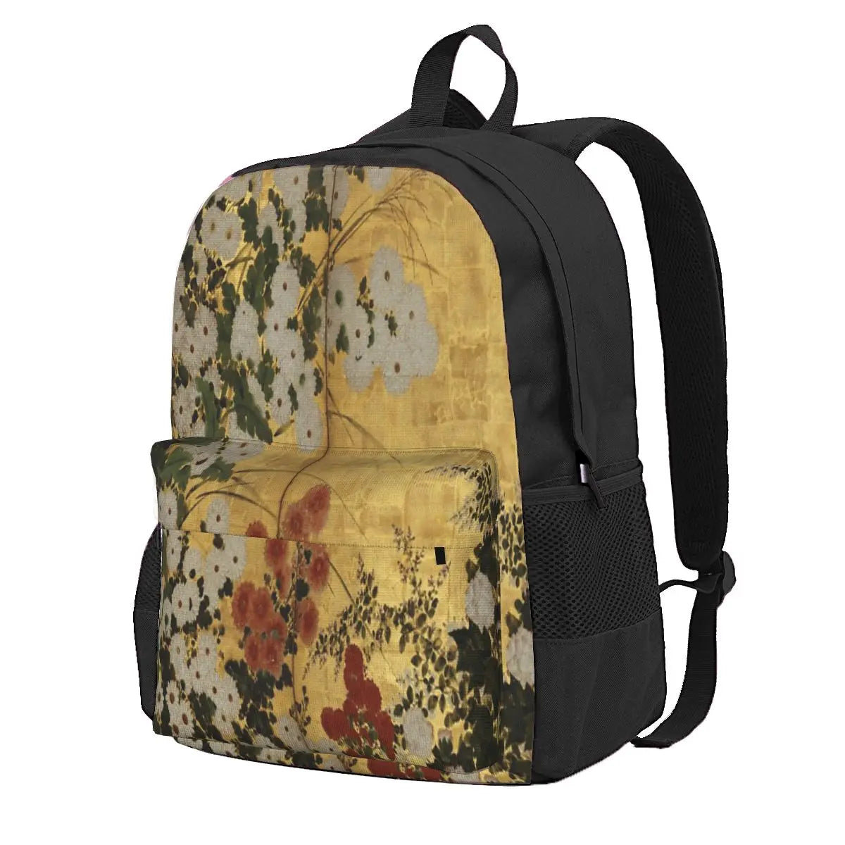 Red Chrysanthemums Floral Backpacks Men's Bag