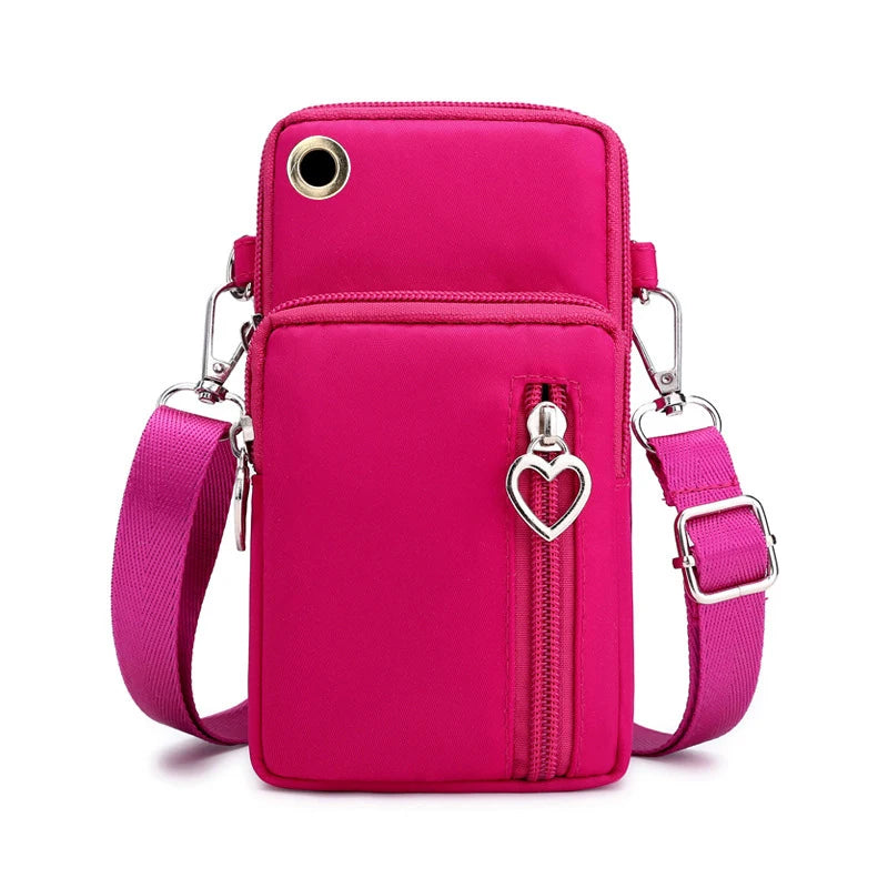 Woman Small Shoulder Bag Girl Cell Phone Sweet Key Coin Storage Organizer